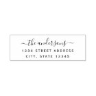 Modern Hand Script Family Name Return Address