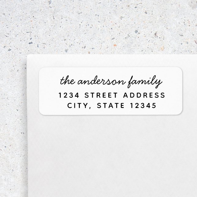Modern Hand Script Family Return Address (Creator Uploaded)