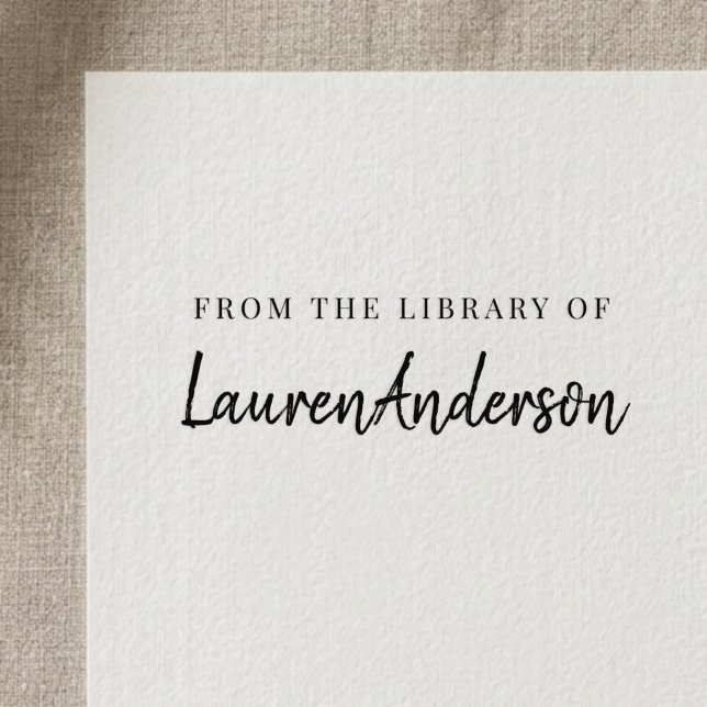 Modern Hand Script from the Library of Bookplate Rubber Stamp (Creator Uploaded)