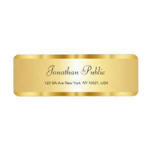 Modern Hand Script Name Gold Minimalist Template