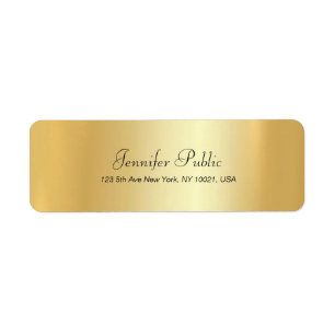 Modern Hand Script Simple Glamour Gold Template