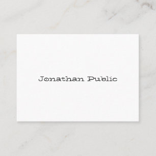 Modern Hand Script Simple Template Professional Business Card