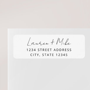 Converging Paths Wedding Return Address Labels