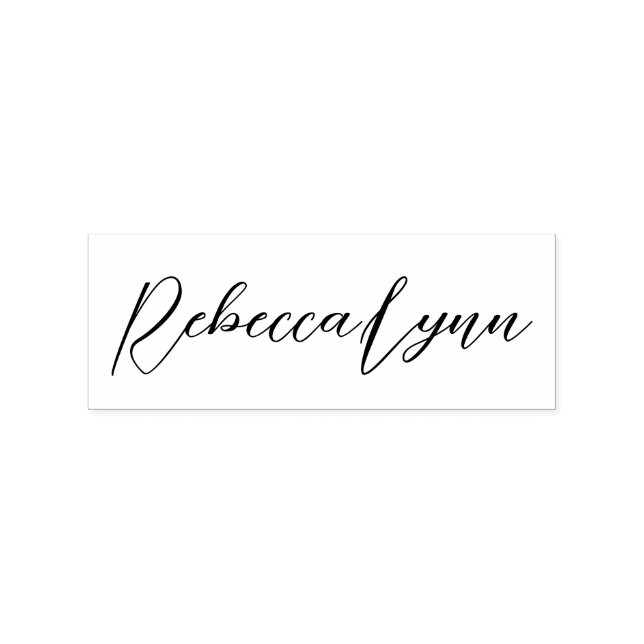 Modern Hand Writing Personalized Name Rubber Stamp (Imprint)