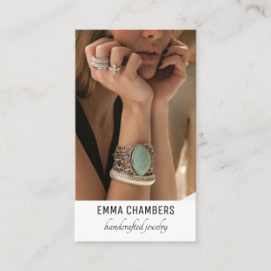 Modern Handcrafted Jewellery Designer Business Card