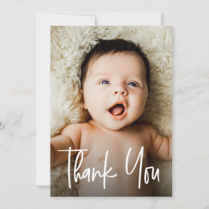 Modern Handlettering Custom Baby Shower Photo Invitation