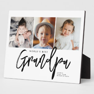 Modern Handlettering World's Best Grandpa Photos Plaque