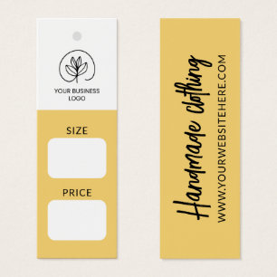 Modern Handmade Clothing Size & Price Tag