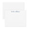 Modern Handwriting Blue Personalized Stationery