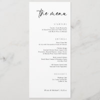 Modern Handwriting Elegant Wedding Dinner