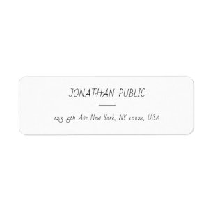 Modern Handwriting Personalized Template Return