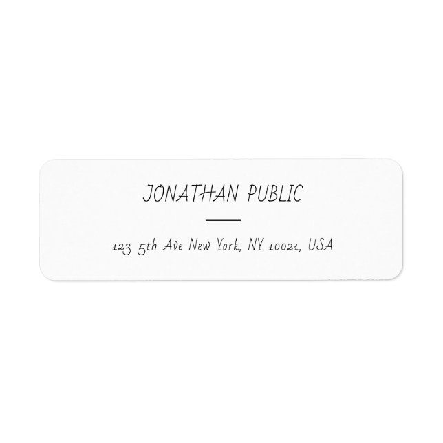 Modern Handwriting Personalized Template Return (Front)