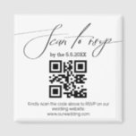 modern handwriting rsvp qr code wedding  magnet<br><div class="desc">modern handwriting rsvp qr code wedding magnet</div>