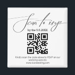 modern handwriting rsvp qr code wedding  magnet<br><div class="desc">modern handwriting rsvp qr code wedding magnet</div>