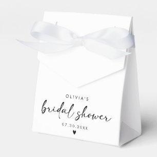 Modern Handwriting Script Bridal Shower Favor Box