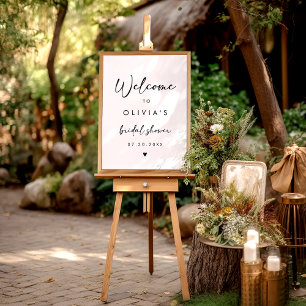 Modern Handwriting Script Bridal Shower Welcome Poster