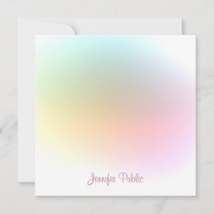 Modern Handwriting Script Trendy Colourful Templat Card