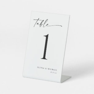 Modern Handwriting Wedding Table Number Signs