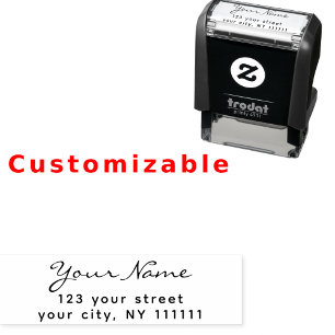 Modern Handwritten Elegant Stylish Return Address Self-inking Stamp