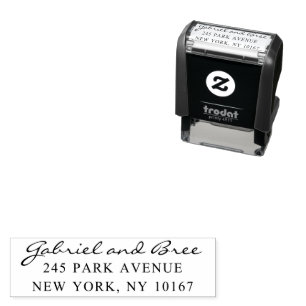 Modern Handwritten Font, Housewarming Gift, Person Self-inking Stamp