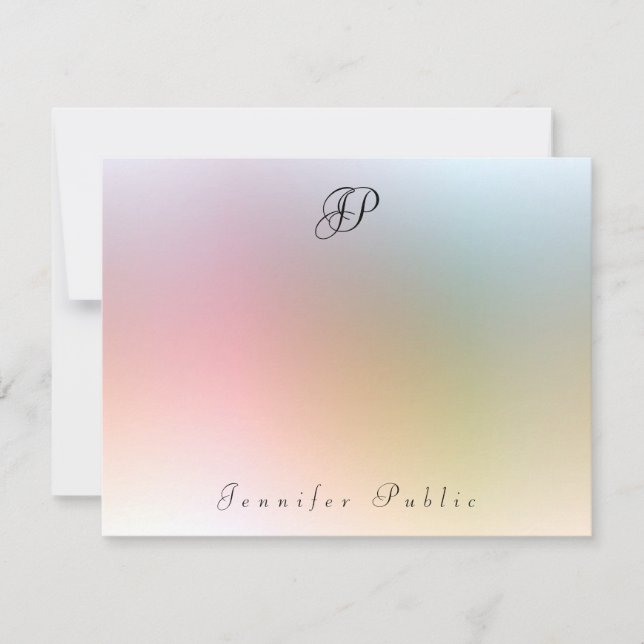 Modern Handwritten Monogram Colourful Template (Front)