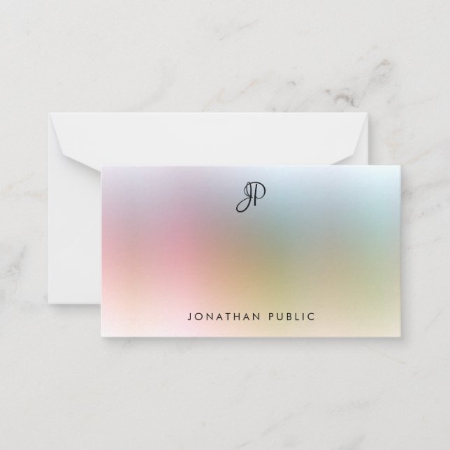 Modern Handwritten Monogram Colourful Template (Front)
