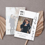 Modern Handwritten Photo Save The Date<br><div class="desc">Introducing our Modern Handwritten Photo Save The Date - a piece that truly resonates with your unique love story. This save-the-date fuses the charm of handwritten font with the convenience of modern design,  presenting a sleek yet intimate appeal that is sure to delight your guests.</div>