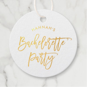 Modern Handwritten Script   Bachelorette Party Favour Tags