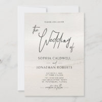 Modern Handwritten Script Earth Tones Wedding
