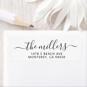 Modern Handwritten Script Family Address Label