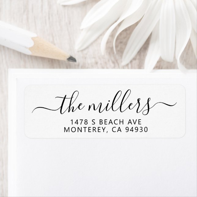 Modern Handwritten Script Family Address Label (Insitu)