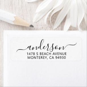 Modern Handwritten Script Family Address Label