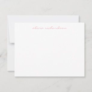 Modern Handwritten Script Feminine Blush Pink Card