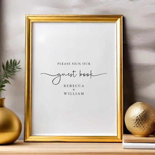 Modern Handwritten Script Guest Book sign (Creator Uploaded)