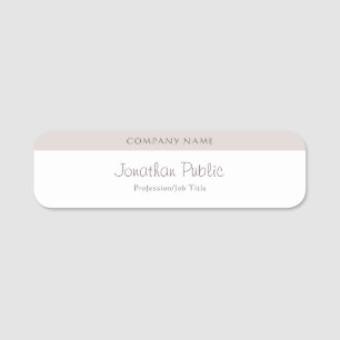 Modern Handwritten Script Name Template Elegant Name Tag