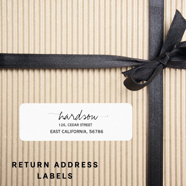 Modern Handwritten  script Return Address Label (Creator Uploaded)