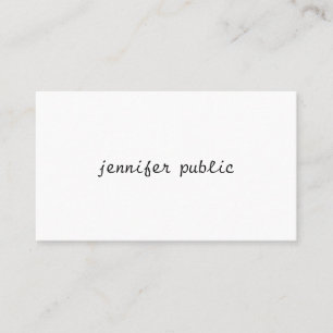 Modern Handwritten Script Template Elegant Simple Business Card