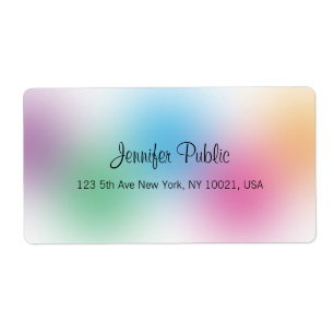 Modern Handwritten Template Elegant Rainbow Colour