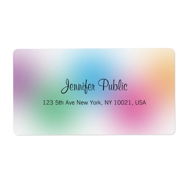 Modern Handwritten Template Elegant Rainbow Colour (Front)