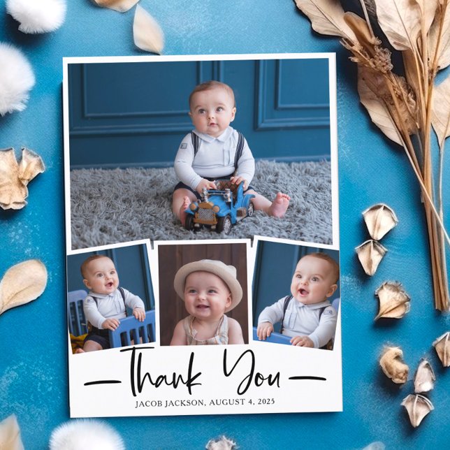 Modern Handwritten Thank You Photo Collage (Creator Uploaded)