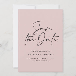Modern handwritten typography wedding announcement