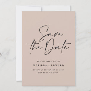Modern handwritten typography wedding announcement