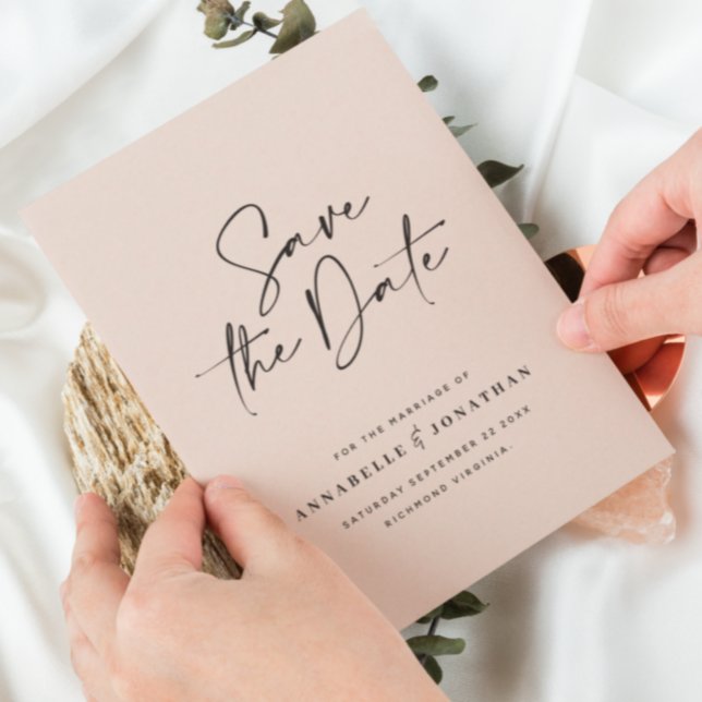 Modern handwritten typography wedding announcement (Creator Uploaded)