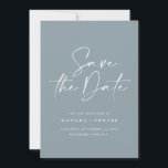 Modern handwritten typography wedding announcement<br><div class="desc">Modern classy typography bold wedding save the date card. With modern,  elegant typography and striped backer design. Colours can be customized.</div>