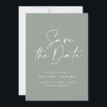 Modern handwritten typography wedding announcement<br><div class="desc">Modern classy typography bold wedding save the date card. With modern,  elegant typography and striped backer design. Colours can be customized.</div>