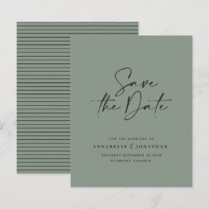 Modern handwritten typography wedding announcement