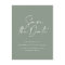 Modern handwritten typography wedding green