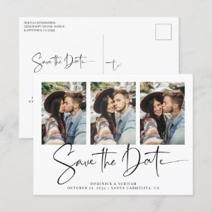 Modern Handwritten Wedding Save the Date Postcard