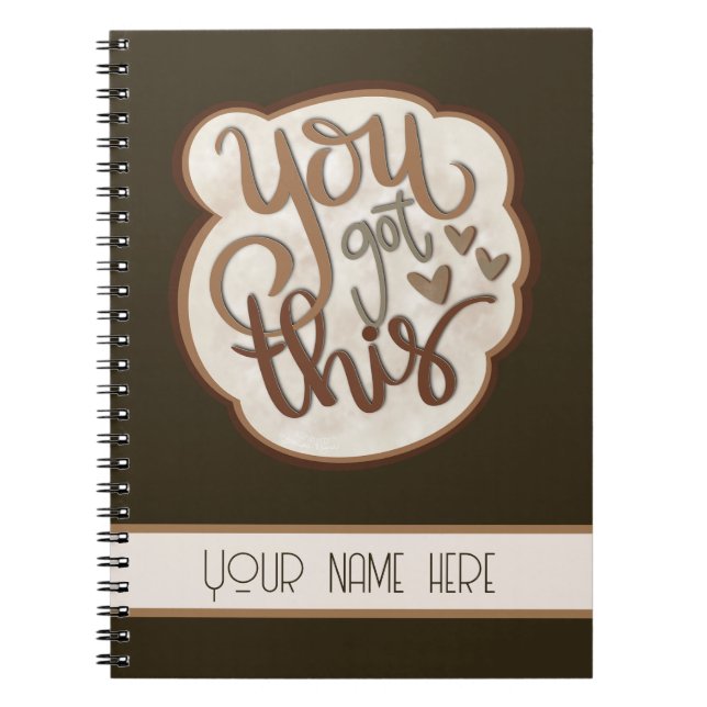 Modern Handwritten You Got This Inspirivity Notebook (Front)