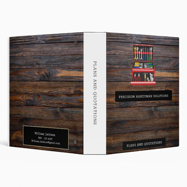 Modern handyman construction custom logo binder (Background)